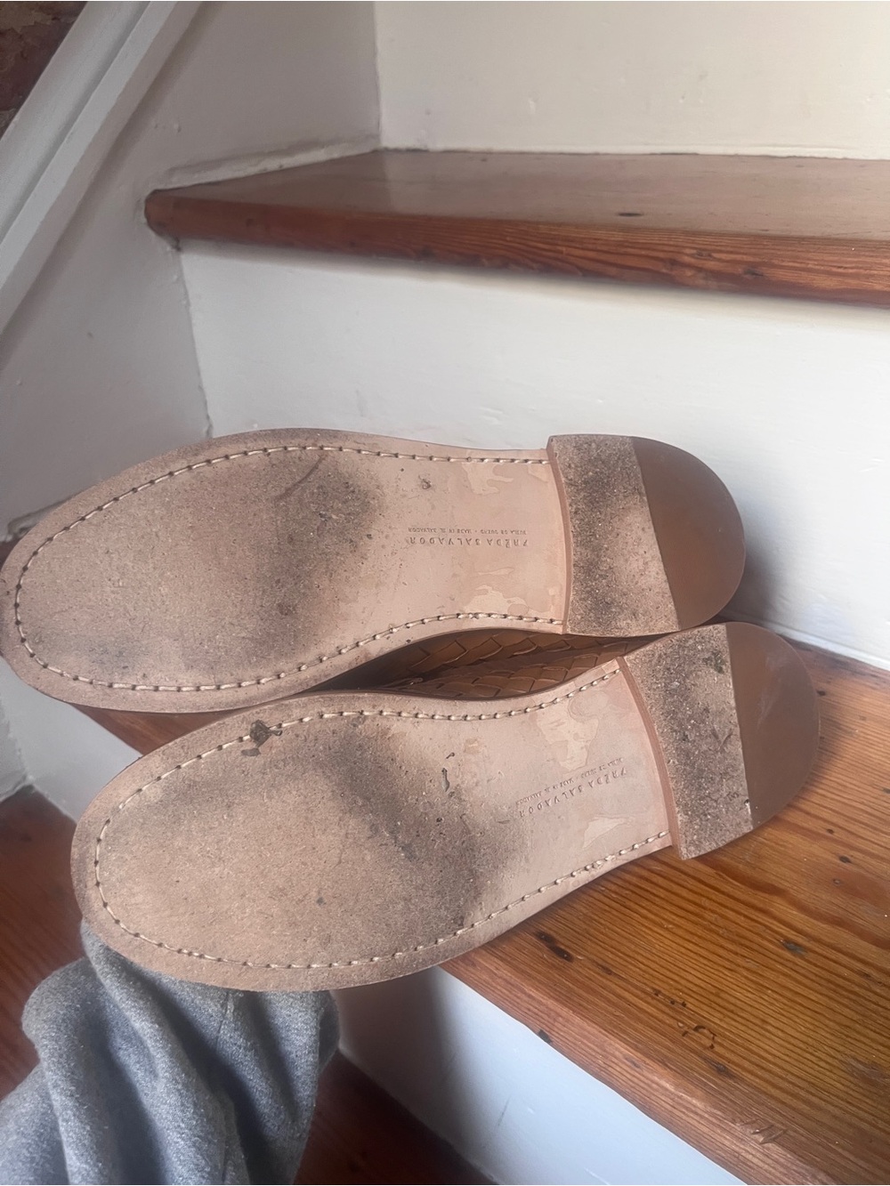 Freda Salvador Elba Woven Leather Penny Loafers - Picture 4 of 4